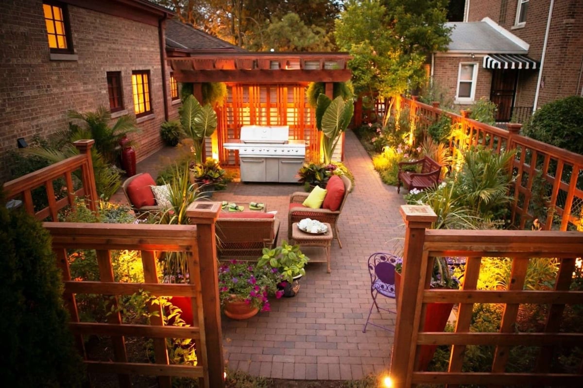 container gardens on small patio